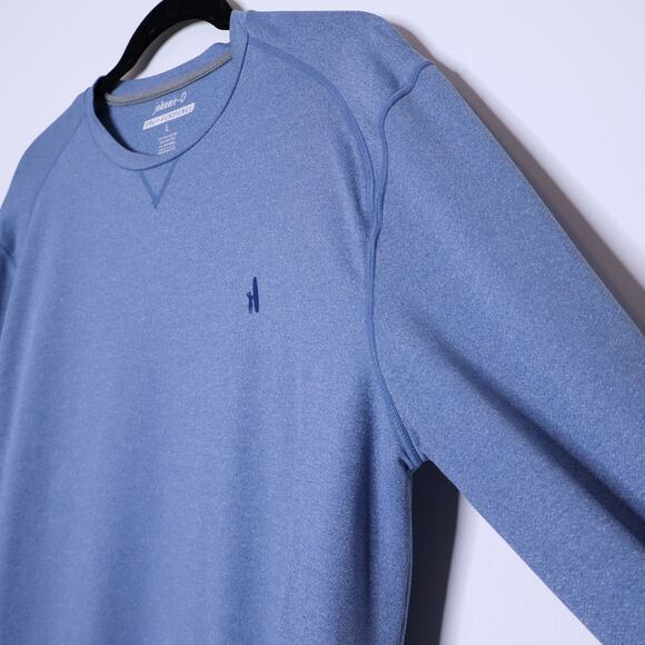 JOHNNIE-O Course Prep-Formance Long Sleeve T-Shirt Blue Active Casual Men's L - Picture 4 of 11